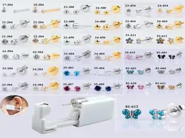 24pcs مربع معقم يمكن التخلص من المنزل استخدام Safeno Pain Ear Ear Device Lage Piercing Gun Machin