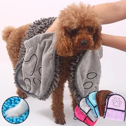 Dog Apparel Bath Robe Soft Towel Quick Dry Pet Fiber Absorbent Cat Convenient Puppy Cleaning Washcloth Accessories