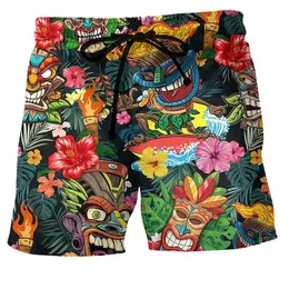 Colorful Graffiti 3D Printed Surfing Board Shorts Cool Summer Street Hip Hop Swim Trunks For Men Kids Vacation Beach 240424