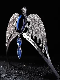 Moda vintage gümüş ravenclaw diadem mavi kristal ravenclaw kolej kayıp taç balo düğün saç takı jarry çömlekçisi horcrux6655867