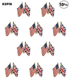 USA Storbritannien LAPEL PIN Flagg Brosch Pins Badges08869266