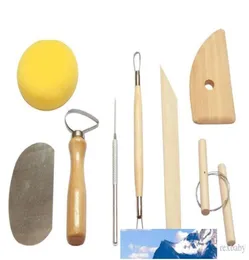 8PCSSET Kit de ferramenta de cerâmica DIY reutilizável Kit Home Work Sculpture Cerâmica Ferramentas de Desenho de Moldagem3160393