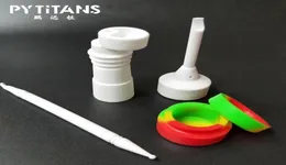 2016 NEW DOMLEAL CERAMIC NAIN 14MM 18MM أنثى الذكور الذراع الجانبية CARB CAP DABBERS SILICONE JAR BONG TOOL SET3941216