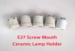 درجة حرارة عالية متينة E27 مصباح سيراميك قاعدة E27 برغي الفم الشيخوخة حامل Horntype LED LED Socket for DIY Desk Lamp6098930