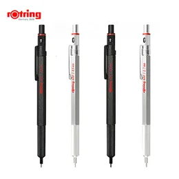 Rotring 600 أقلام رصاص ميكانيكية 0.5 مم 0.7 مم رسم احترافي رسم أقلام معدنية هيكساجون حامل 240419