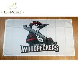 MILB Fayetteville Woodpeckers Flag 35ft 90cm150cm البوليستر لافتة الديكور