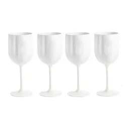 4pcs Legante e inquebrável copos de vinho plástico Plástico 240430