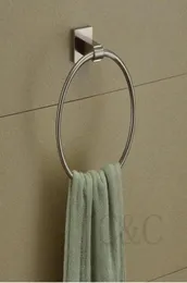 Níquel escovado 304 toalhas de banheiro em aço inoxidável anéis YS20093657751