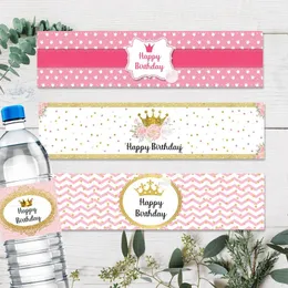 Parti Malzemeleri 30 adet hoşgeldin küçük prenses özel şişe etiketleri kızlar doğum günü bebek duş vaftiz vaftiz bar mitzvah çıkartmaları herhangi bir