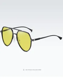 Nachtsicht Almg pochrom polarisierte Metall Pilot -Sonnenbrille Verfärbung Fahren Brillen Antiglare Sonnenbrille S1634129675