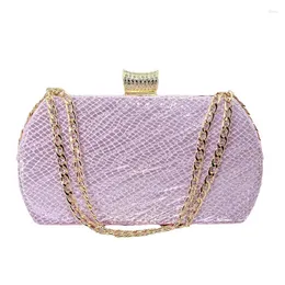 Umhängetaschen exquisite schillernde Frauen rosa Abend Clutch -Tasche Luxus Hochzeit Braut Dinnerparty Geldbörse weiblicher stilvoller Messenger