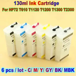 Ink Refill Kits 72 Cartridge For Printer Cartridges Refillable With Auto Reset Chip Device Tool T1100 T1300 T2300 T1120 130ML