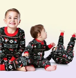 Família Pijama de Natal Conjunto de desenho animado Mãe Filha Padre Filho Sleep Matching Roupas Conjunto Kids Pijamas Nightwear Tops calças L2925998