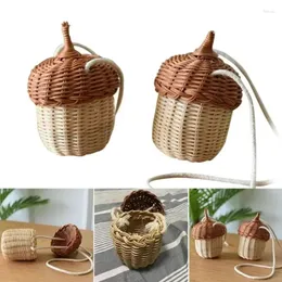 Bolsas de ombro em forma de bolota cesta de armazenamento redonda de saco redonda de balde tropical estilo de praia tropical Po adereços