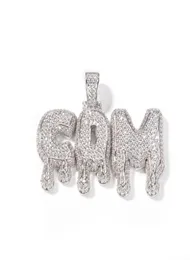 AZ Custom Name Letters Necklaces Mens Fashion Hip Hop Jewelry Drop Iced Out Gold Initial Letter 펜던트 목걸이 1670658