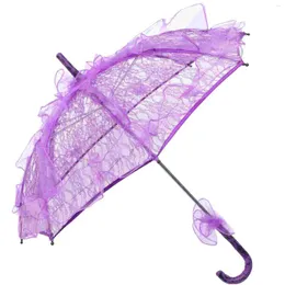 Ombrellas in pizzo ombrello per bambini pografia pografia prove flower girl parasol ferro per ragazze tea party sposa da sposa elegante