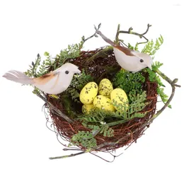 Estatuetas decorativas 13 cm ovos falsos para decorar acessórios de capa de pássaros decoração artificial decoração de ornamentos decorações