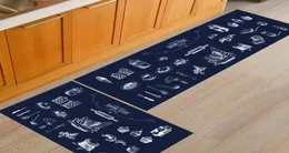 2pcs Современный кухонный коврик более дешевый антислипный коврик