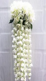 Um buquê 31QUOT Hydrangea Flower Bouquet Bouquet Garland Silk Vine Greenery para casa Decorativa de casa5608132