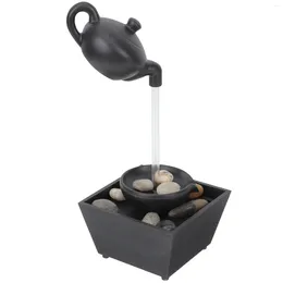 Gartendekorationen Zen Desk Fountain Fengshui Desktop Dekor Spa schmücken Plastik Büro Ornament Haushalt Möbel