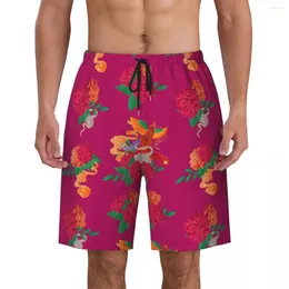 Herr shorts nordost Big Board Summer Flower Rose Fashion Beach Short Pants Sport Snabbtorkdesign Swim Trunks