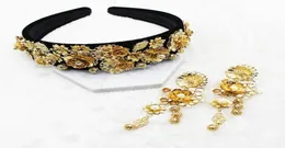 Nuova Fashion Golden Crown Crown Baroch Beak Band Band Pearl Hair Jewelry Accessori per diadema per le donne Regalo per Women Party C190417034445950