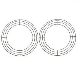 Fiori decorativi ghirlanda a filo rotondo per mestiere floreale fai -da -te - arredamento a ghirlanda anello di macrame in metallo da 10 pollici e appesa a parete (2 pezzi)