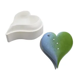 Bütün 3D elmas aşk kalp şekli silikon kalıp kalıp kalıplar fırın sünger şifon köpüğü tatlı kek gıda sınıfı 5377531