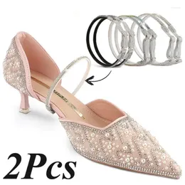 Shoe Parts Rhinestone High Heels Shoes Band Adjustable Non-slip Straps Diamond Shoelaces Drill Anti-loose For Women Accessories