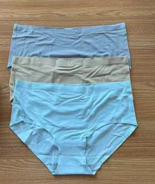 3 cores de roupas íntimas sem costura Biquíni invisível sem mostrar calcinha de nylon spandex