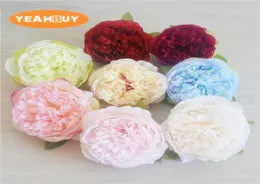 50st 10 cm 8Colors Artificial Flowers Silk Peony Flower Heads Wedding Party Decoration Supplies Simulation Fake Flower Head Home D4029341