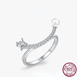 Anelli a grappolo s925 anello d'argento sorridente Smiling alla moda personalizzato di alta gigantesuale ed elegante versatile gioiello per donne