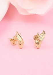 Authentic 925 Sterling Silver Golden Snitch Stud Earrings luxury for Women 2022 New Girls Gold Color Earring Fit P Fashion J2057683