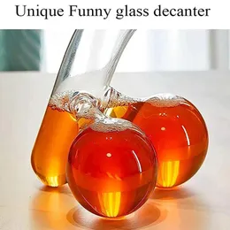 Impreza 1PC dla alkoholowych mężczyzn prezentu urodzinowego Dekanter Whisky Glass Dekantera Unikalne zabawne wysokie borokrzemowanie 240429