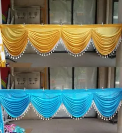 Party Decoration 20ft Long Wedding Backdrop Swags Coral Curtain Drapery Design Stage Bakgrund Satin Drape Wall6787631