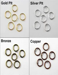 4mm Jump Rings Open Connectors Gold Silver Bronze Copper Connectors 6Colors sell 2000pcslot DIY3364273