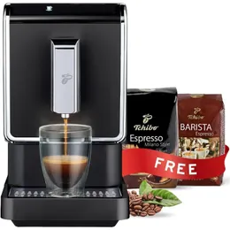 TCHIBO Single Serve Coffee Maker Automatisk espressomaskin Inbyggd kvarn Inga skidor behövs 240423