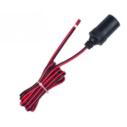 1PCS 12V 24V 30cmのケーブルワイヤーコード電源ソケット付きタバコライター15A男性プラグアダプターオートコネクタアウトレット充電器