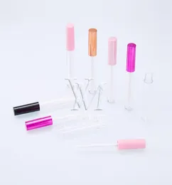 5 cores 2ml Lip Gloss Plastic Box Recipientes de ouro rosa vermelho rosa preto Black Tube Recipientes Mini Lip Gloss Split Bottle1531548