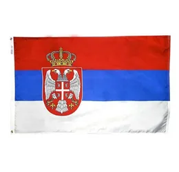 Bandiera serba 3x5ft 150x90 cm Stampa in poliestere per esterni interni Sende una bandiera nazionale con bandiera di ottone Shippin5667148
