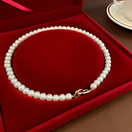 Hepburn-Stil Perlenkette wirklich viele Hanfsilbergrau Colarbone Ketten High-End-Sinn in Licht Luxus vielseitig für Frauen