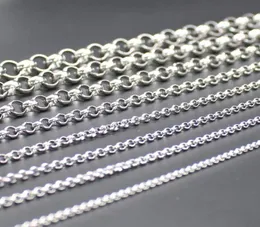 Lote de 12 metros de aço inoxidável inteiro ROLO Cadeia Link de jóias DIY Acalhos de marcação de achados 25mm 3mm 4mm 6mm4413067