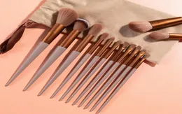 Lidschatten 13pcs Set Professioneller Make -up -Pinsel für Kosmetik -Make -up -Werkzeuge mit Bag Beauty Pulver Foundation Lidschatten bru3725264