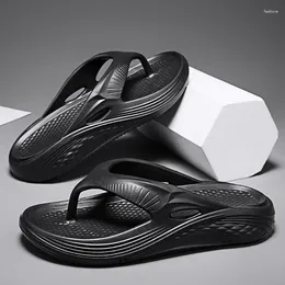 Тапочки 2024 Мужские туфли Slipper Summer Shoes Black Water Beach House House Flip Flop Не скольжение удобно повседневное