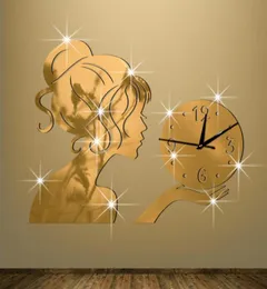 2016 New Wall Clock Clocks Horloge Watch 거실 쿼츠 바늘 홈 장식 3D DIY 미러 스티커 TY20019586751