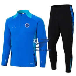 Cruzeiro esporte clune erkekler yetişkin yarım fermuarlı uzun kollu eğitim takım elbise açık hava sporları ev eğlence takım elbise sweatshirt jogging spor giyim