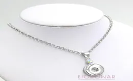 Bütün AB kristal çıtçıt kolye değiştirilebilir çırpınabilir kolye kolye 18mm Snap düğmeleri takılar diy bijoux collier1676945