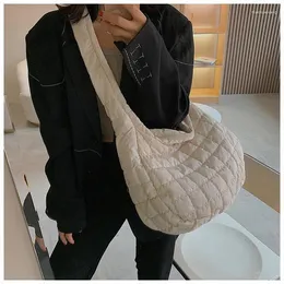 Вечерние сумки дизайнер бренда нейлоновая клетчатая клетчатая стеганая накладка женская сумка для плеча повседневная сумочка для бродяги 2024 тренд 2024