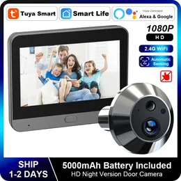 Smart Tuya 4.3 pollici 1080p 2.4G WiFi Magic Door Camera Pecepheles Porta Eye Viewer Digital Doorbell Wireless Bornwell At Home 240430