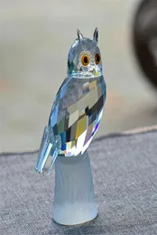 X039mas Gifts Crystal Owl Figurines Paperweight Craft Art Toy Collection Car Ornaments Souvenir Home Wedding Decor1152148